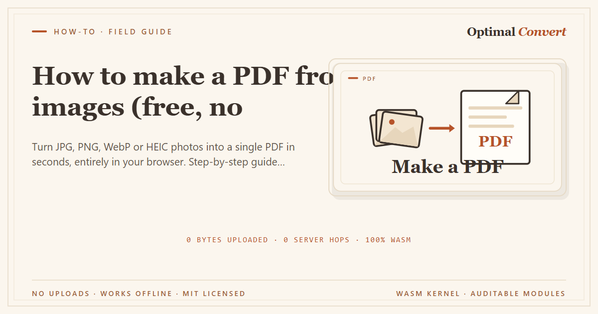 How to make a PDF from images — Facebook · Open Graph share card (1200 × 630 px)