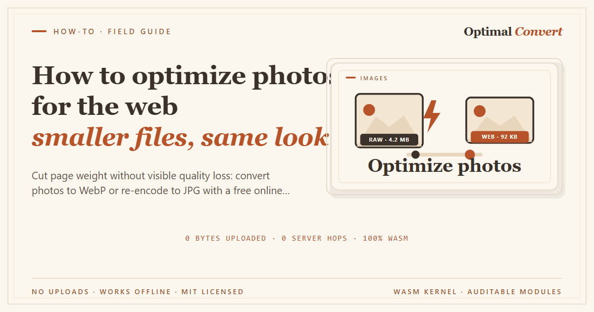 How to optimize photos for the web — Facebook · Open Graph share card (1200 × 630 px)